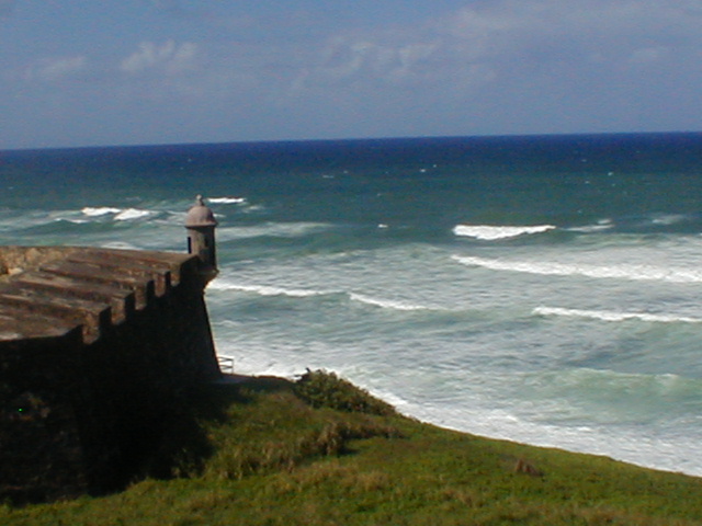 Castillo de San Crist�bal - view of Old San Juan Bay